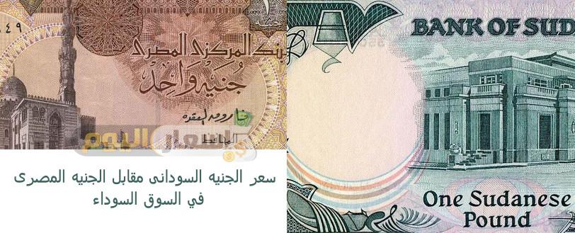 والسوق السوداء سعر الجنيه السودانى مقابل الجنيه المصرى في السوق السوداء