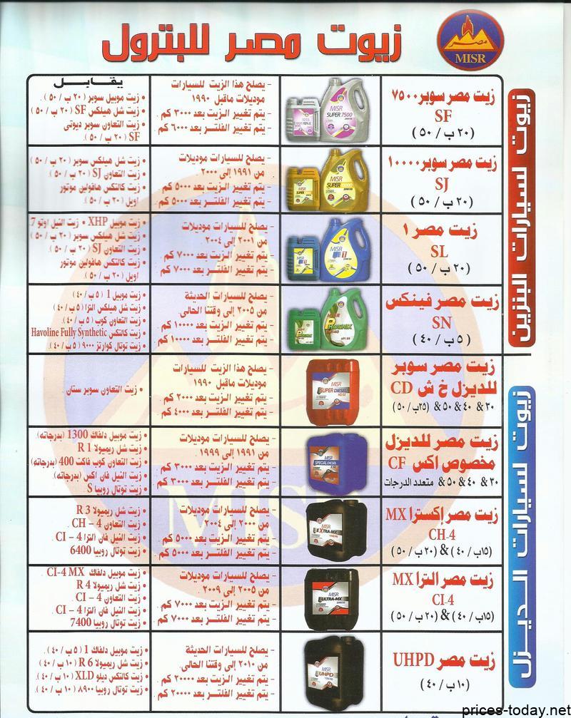 أسعار زيوت مصر للبترول