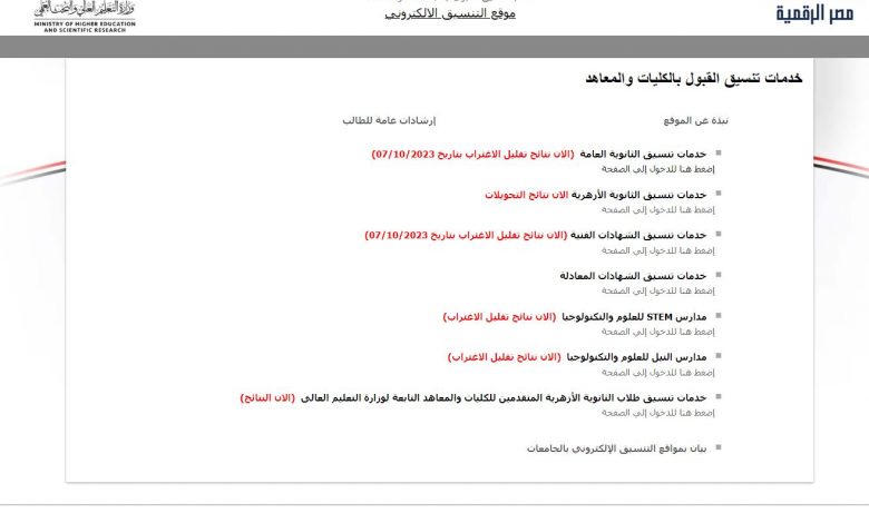 توقعات تنسيق الكليات 2024- 2025